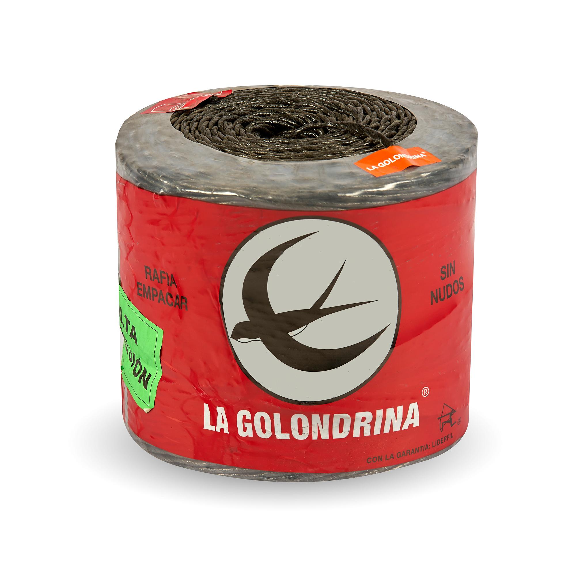 Cordelería en rollo de cuerda negra